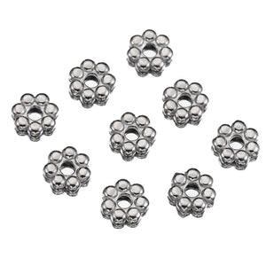 50pcs Stainless Steel Daisy Spacer Beads for Jewelry Making DIY