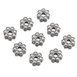 50pcs Stainless Steel Daisy Spacer Beads for Jewelry Making DIY