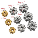 50pcs Stainless Steel Daisy Spacer Beads for Jewelry Making DIY