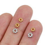 50pcs Stainless Steel Daisy Spacer Beads for Jewelry Making DIY