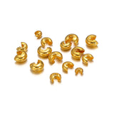 50pcs Stainless Steel Moon Beads for DIY Jewelry Making