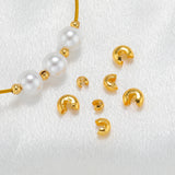 50pcs Stainless Steel Moon Beads for DIY Jewelry Making
