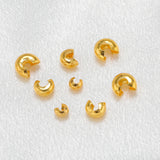 50pcs Stainless Steel Moon Beads for DIY Jewelry Making