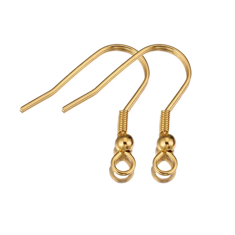 50pcs Stainless Steel Earrings Clasp Hook for Jewelry Making Supplies