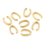 50pcs Stainless Steel Pendant Bails Charm Clasp DIY Plated Bail Jewelry
