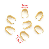 50pcs Stainless Steel Pendant Bails Charm Clasp DIY Plated Bail Jewelry