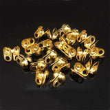 50pcs Stainless Steel Bead Tip Calottes Crimps 2-3mm Ball Chain Clasp