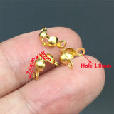 50pcs Stainless Steel Bead Tip Calottes Crimps 2-3mm Ball Chain Clasp