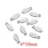 50pcs Stainless Steel End Tail Charms Necklaces Chains DIY Jewelry Making