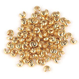 50pcs Stainless Steel Crimp End Beads Stopper Spacer DIY Jewelry Making Findings