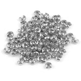 50pcs Stainless Steel Crimp End Beads Stopper Spacer DIY Jewelry Making Findings