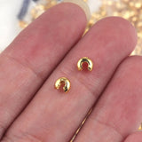 50pcs Stainless Steel Crimp End Beads Stopper Spacer DIY Jewelry Making Findings