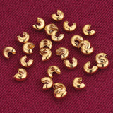 50pcs Stainless Steel Round Crimp End Beads DIY Jewelry Findings Stopper Spacer