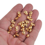 50pcs Stainless Steel Round Crimp End Beads DIY Jewelry Findings Stopper Spacer