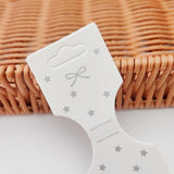50pcs Star Bowknot Display Cards for Hair Rope Bracelet DIY Jewelry Cardboard