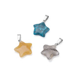 50pcs Mixed Stone Star Shape for DIY Necklace Making