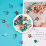 50pcs Mixed Stone Star Shape for DIY Necklace Making