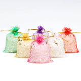 50pcs Stars & Moon Organza Sheer Gauze Element Jewelry Bags Wedding Gift Bags