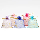 50pcs Stars & Moon Organza Sheer Gauze Element Jewelry Bags Wedding Gift Bags