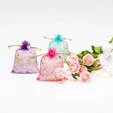 50pcs Stars & Moon Organza Sheer Gauze Element Jewelry Bags Wedding Gift Bags
