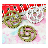 50pcs Steampunk Gear Pendant Charms Jewelry Making Antique Bronze