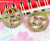 50pcs Steampunk Gear Pendant Charms Jewelry Making Antique Bronze
