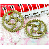 50pcs Steampunk Gear Pendant Charms Jewelry Making Antique Bronze