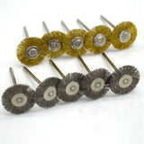 50pcs Steel Wire Brush Jewelry Grinder Rotary Tool 22mm Metal Rust Removal Wheel