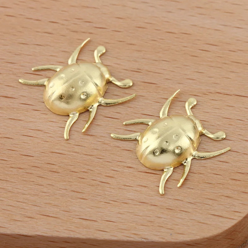 50pcs Copper Fly Insect Ladybugs Stamping Ornament Jewelry Findings