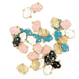 50pcs Colorful Cloud Enamel Charm for DIY Earrings Bracelet Geometric Pendant