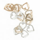 50pcs Colorful Hollow Heart Charm for Earrings Bracelet DIY