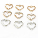 50pcs Colorful Hollow Heart Charm for Earrings Bracelet DIY