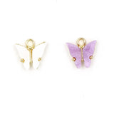 50pcs Colorful Butterfly Charms for DIY Earrings Bracelet Accessories