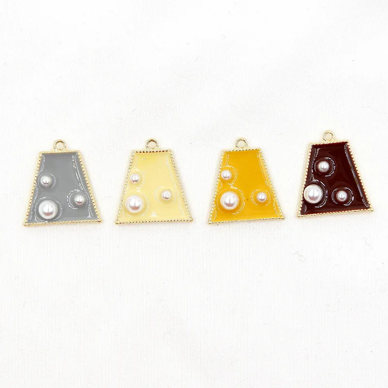 50pcs Colorful Sweet Charm for Earrings Bracelet DIY Geometric Pendant