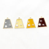 50pcs Colorful Sweet Charm for Earrings Bracelet DIY Geometric Pendant
