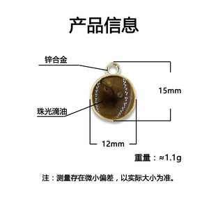 50pcs Colorful Sweet Circle Earrings DIY Material Pendant