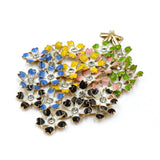 50pcs Colorful Sweet Flower Charms for DIY Earrings Bracelet Accessories