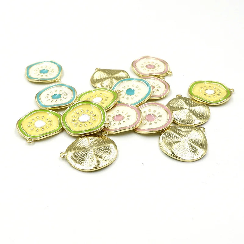 50pcs Colorful Sweet Fruit Charms for DIY Earrings Bracelet - Geometric Pendants