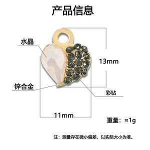 50pcs Summer Wind Sweet Heart Charm for Earrings DIY Bracelet Accessories