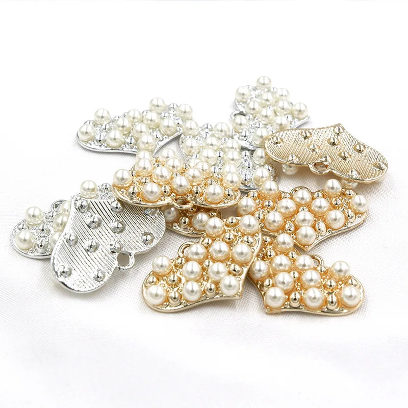50pcs Colorful Heart Charms for Earrings Bracelet DIY Geometric Pendant