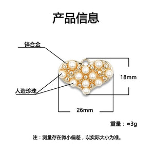50pcs Colorful Heart Charms for Earrings Bracelet DIY Geometric Pendant