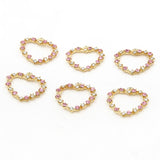 50pcs Sweet Heart Charms for Earrings Bracelet DIY Accessories