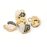 50pcs Summer Wind Sweet Heart Charm for Earrings DIY Bracelet Accessories