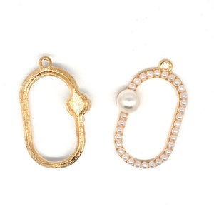 50pcs Summer Wind Colorful Sweet Oval Charms for Earrings Bracelet DIY