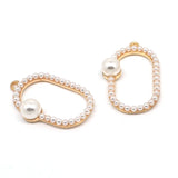 50pcs Summer Wind Colorful Sweet Oval Charms for Earrings Bracelet DIY