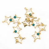 50pcs Colorful Star Charms for Earrings Bracelet DIY Accessory Pendant