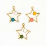 50pcs Colorful Star Charms for Earrings Bracelet DIY Accessory Pendant
