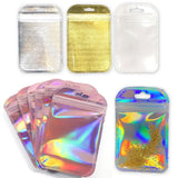 50pcs Laser Iridescent Ziplock Bags for DIY Jewelry Making