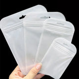 50pcs Laser Iridescent Ziplock Bags for DIY Jewelry Making