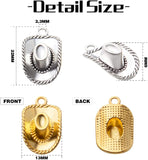 50pcs Tibetan Hat Charms for DIY Necklace Bracelet Making, Golden/Silver